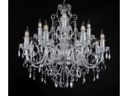 Crystal chandelier large Lepus 1. silver